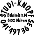 STUDI-KNOPF 6102 Malters, Bahnhofstrasse 14 , Tel/Fax 041 497 36 35